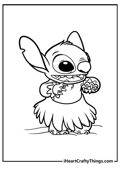 Stitch Summer Coloring Pages