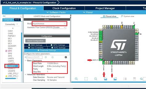 Stm32 uart transmit interrupt example. c under /* Private variables -----*/.