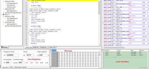 Stm8 example code.  This area is a part of the Flash program memory which ca...