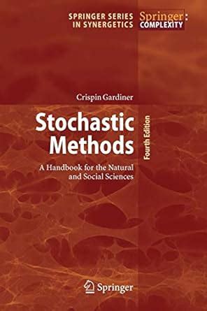 Stochastic methods a handbook for the natural and social sciences springer series in synergetics. - Canon zr950 mini dv camcorder manual.