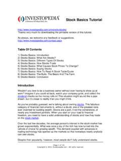 Stock Basics Tutorial