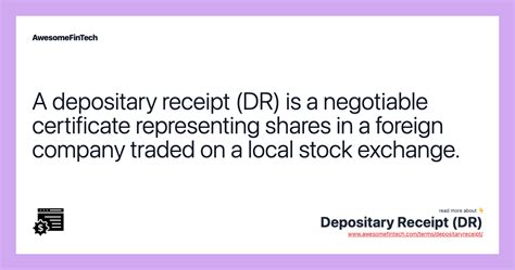 Stock Exchange Depositary Receipts