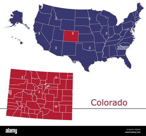 Stock Vector Map of Colorado One Stop Map