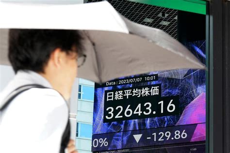Stock market today: Asian shares fall as strong US data dash hopes for an end to rate hikes