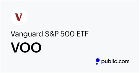 VOO: Vanguard S&P 500 ETF - Stock Pr