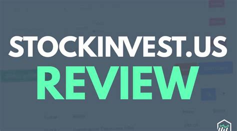 Stockinvest.us. StockInvest.us is a research service that provides financial data and technical analysis of publicly traded stocks. All users should speak with their financial advisor before buying or … 