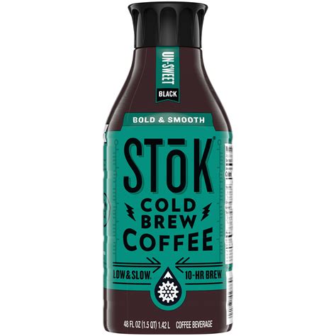 Stoks cold brew. Select from the items below to see availability and pricing for your selected store. STOK. Cold Brew Coffee, Arabica-Based Blend, Medium Roast Brewed Low and Slow, Unsweetened, Black Coffee, 48 FL OZ Bottle. Add to list. Prices and availability are subject to change without notice. Offers are specific to store listed above and limited to in-store. 