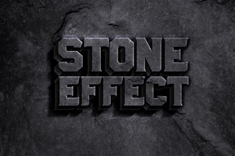 Stone 3D Text Effect Template Dezcorb