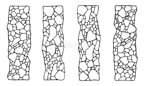 Stone Paths from Cobblestone Vector Stock Vector Illustration of