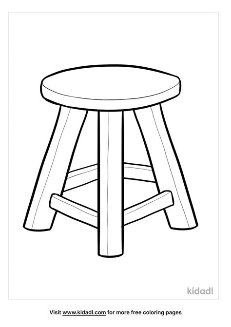 Stool Coloring Page