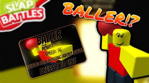 Stop Posting about Baller... (Roblox Slap Battles) YouTube