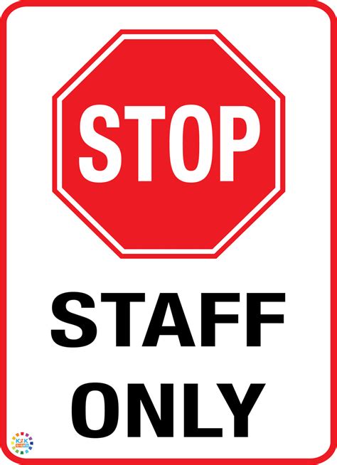 Stop Staff Only Sign ENT004 Create Signs