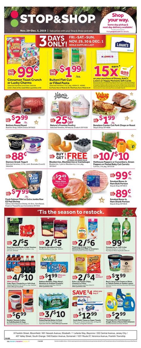 Stop and shop circular weekly circular. We offer convenient delivery options and pickup in as little as 2 hours when you order either on our app or stopandshop.com. Get groceries on your schedule by ... 