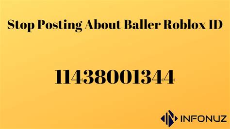Stop posting about baller roblox id. Things To Know About Stop posting about baller roblox id. 