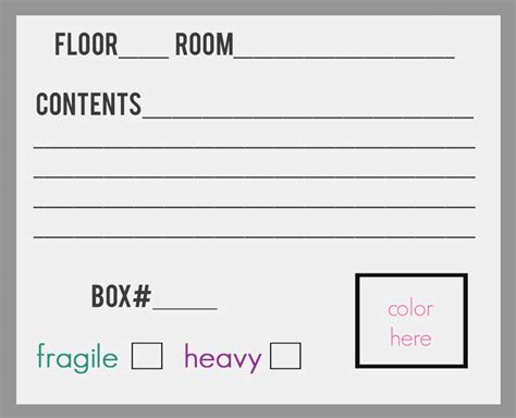 Storage Box Labels Template Bankers Box Storage Box Labels in 2020
