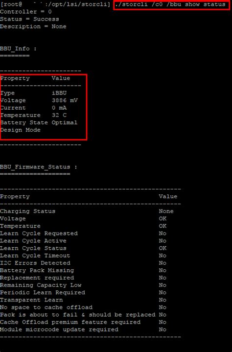 Storcli battery status.  StorCLI is the successor of the MegaCLI and allows Command Line ...