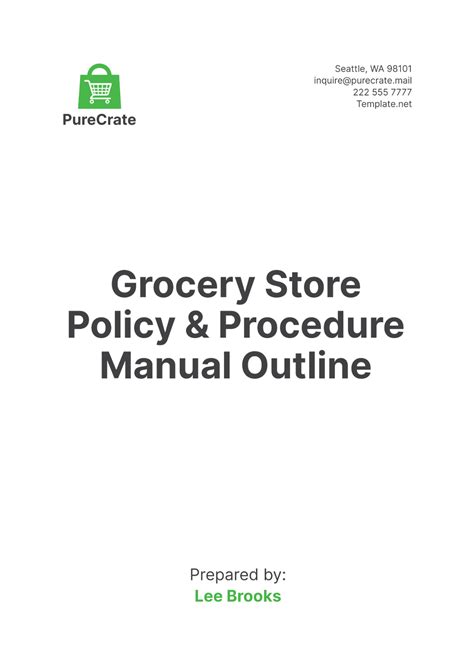 Store Policy Procedure Manual Checklist Section Completed