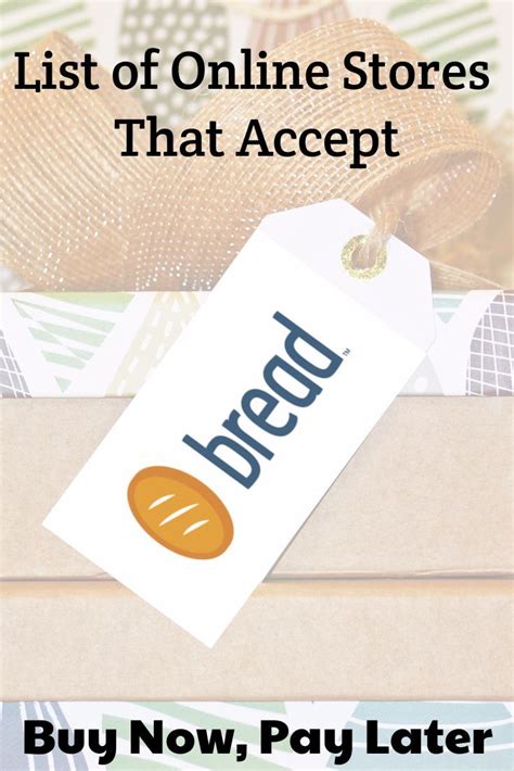 Stores that use bread financing.  Quickly check if any online store accept ...