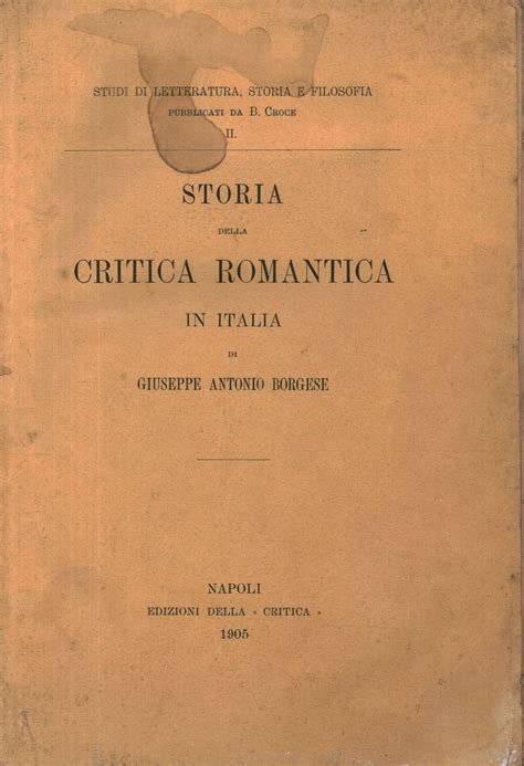 Storia della critica romantica in italia. - Land rover lander 2000 manuale di servizio.