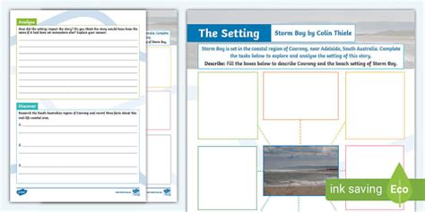 Storm Boy Worksheet on Setting Primary Resources - Twinkl