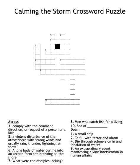 Crossword Clue. Here is the solution for the Quiet after the storm, maybe clue featured in New York Times puzzle on March 5, 2016. We have found 40 possible answers for this clue in our database. Among them, one solution stands out with a 94% match which has a length of 15 letters. You can unveil this answer gradually, one letter at a time, or .... 