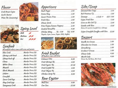 Storming crab seafood menu. Storming Crab is open Sunday to Thursday from 11 a.m. to 10 p.m., and Friday and Saturday from 11 a.m. to 11 p.m. Ralph Green is a business reporter with the Springfield News-Leader. Contact him ... 