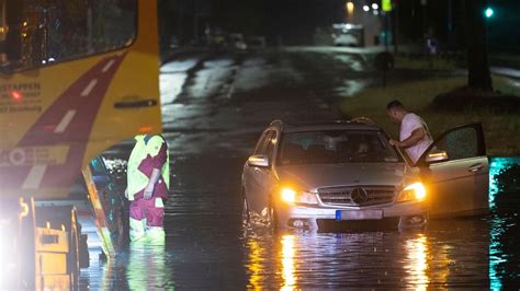 Storms and heavy rain flood roads, block railway lines in Germany