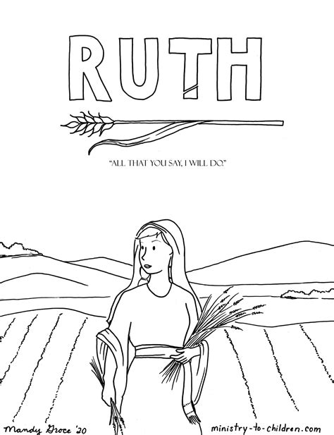 Story Of Ruth Coloring Pages Coloring Pages