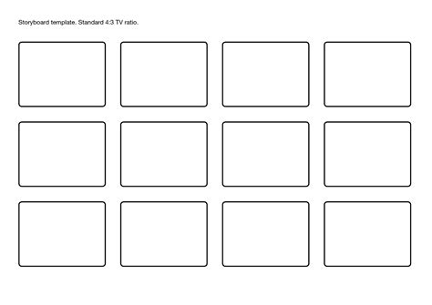 Storyboard template 10 boxes