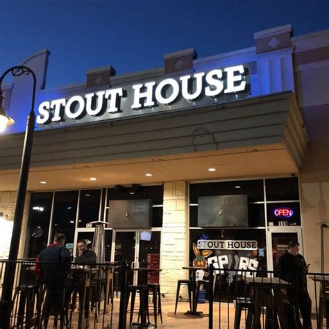Stout house. They also have entertainment in the evenings, although I have never ventured out for this." Top 10 Best Stout House in Austin, TX - October 2023 - Yelp - Stout House, Stout House TPC, Stout House Stone Oak, Stouthaus Coffee Pub, Austin Beer Garden Brewing Company, 512 Brewing Company, Zilker Brewing Company and Taproom, Oasis Texas Brewing. 