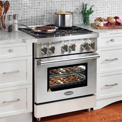 Stoves kitchen. The Forno 48-in Gagliano Dual Fuel Range brings professional styling and quality into your home kitchen with its durable stainless steel design. Cooktop has 8 sealed burners with a total stove top output of 107,000 BTU including 1 sealed dual-ring burner for simmering delicate tasks like melting chocolate or cooking sauces, giving you the ... 