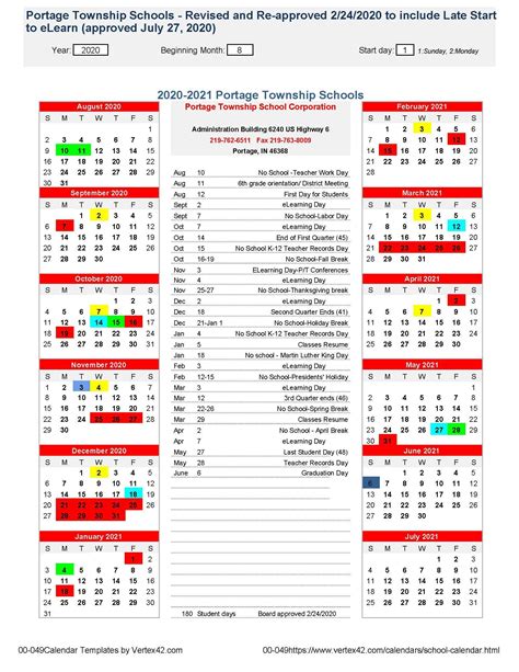 Stpsb Calendar 21 22