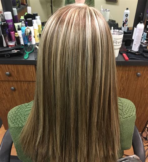 Straight Brown Hair With Ash Blonde Highlights