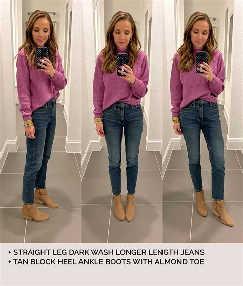 Straight leg jeans with boots. Like with straight leg jeans, there’s a current trend for cropped boot cut jeans. And in this case you can hem cropped slightly above the ankle. 4. Hemming for Flared and Wide Leg Jeans. Flared and wide leg jean hem lengths are much like the boot cut jeans. Keep in mind the height of the shoes you’ll be wearing most with them. 
