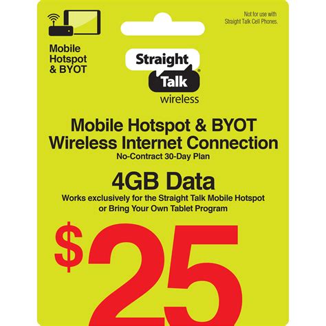 Pricing And Plans That Straight Talk Mobile Hotspot Offers. Straight Talk Hotspot offers a 4G LTE cellular-based WIFI Hotspot device exclusively to purchase by new Straight Talk customers. You can purchase an affordable no-contract monthly plan on www.straighttalk.com. 1. $35/month or $34 using Auto-refill. 3GB; Unlimited Talk and text nationwide. 