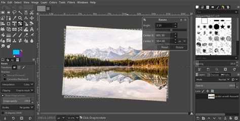 Straighten a Horizon With GIMP Tutorial