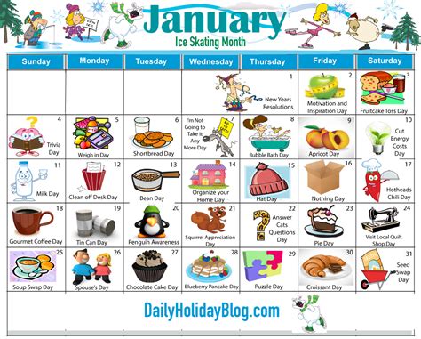 Strange holidays for every day in January