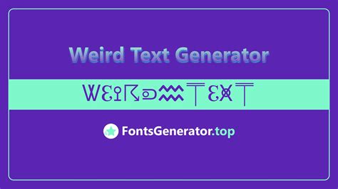 Strange text  It generates weird text that resembles the normal characters or numb...