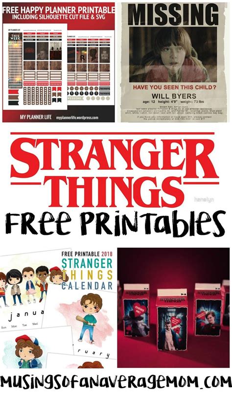 Stranger Things Free Printables Customize and Print