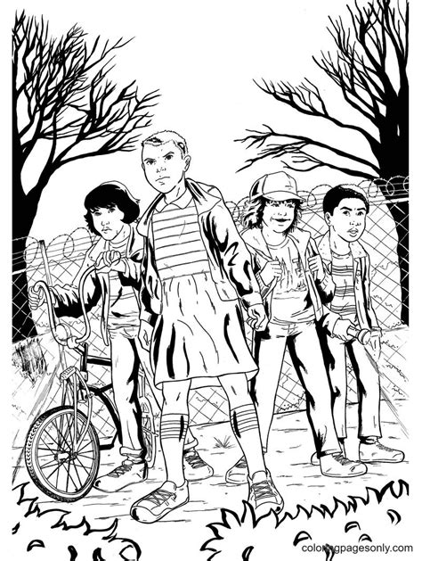 Stranger Things Printable Coloring Pages
