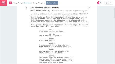 Stranger Things Shifting Script Season 3