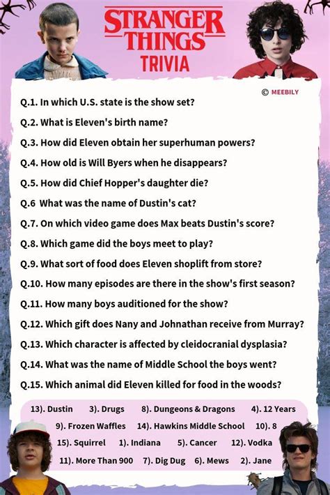Stranger Things Trivia Questions And Answers Answer the below