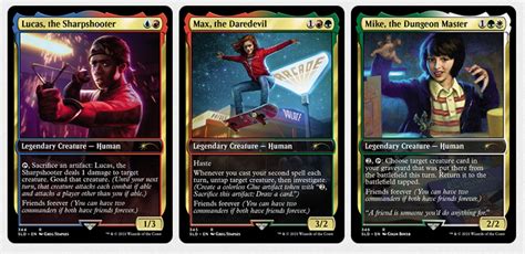 Stranger things mtg. Here’s the deal: Secret Lair celebrates everything you (and we) love about Magic: The Gathering. Each drop puts a brand-new spin on your favorite cards and might even have something new entirely. Think collabs with all kinds of different artists, some with styles you’ve never seen on a Magic card before, others with different weird and ... 