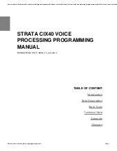 Strata cix40 voice processing programming manual. - Guide to eating a girl out.