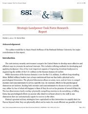 Strategic Landpower Task Force Research Report - SSI