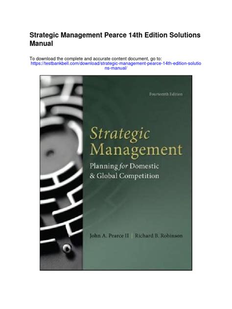 Strategic management 14th edition solutions manual. - Manuale di liebherr comfort frigorifero congelatore.