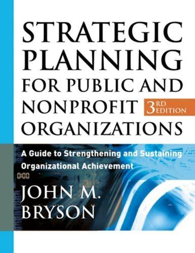 Strategic planning for public and nonprofit organizations a guide to. - Guía de alimentación 2016 límite dition e.