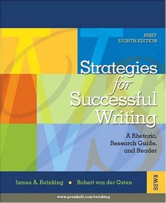 Strategies for successful writing a rhetoric research guide reader and handbook 8th edition. - La transicion a la educacion secundaria.
