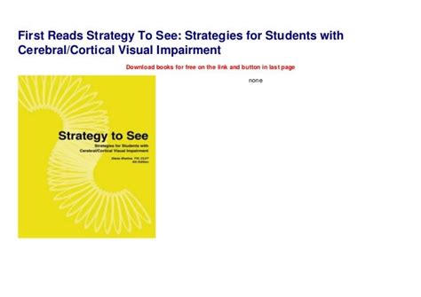 Strategy To See Strategies For Students With Cerebral Cortical Visual Impairment