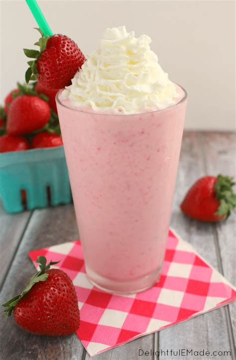 Strawberries and cream frapp. Feb 18, 2024 · 1/4 cup Vanilla Ice Cream 1 cup Ice 2 Strawberries 2 tbsp Strawberry Syrup Whipped Cream. Add all ingredients to the blender except the whipped cream and blend. Once the ingredients are well blended and smooth, pour into a serving glass and top with the whipped cream. My kids like taking this to the park. 